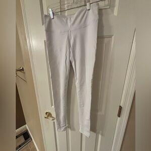 ALO Yoga White Leggings Mesh Detail